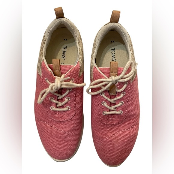 TOMS Heritage Cabrillo Canvas Sneakers, Rose and Natural 8M‎ - Picture 5 of 10